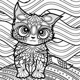 Coloring Pages Adult Cats Dogs Adults Dog Kitten Behance Cat Creative Color Books Printable Awesome Book Drawing Animal Animals Choose sketch template