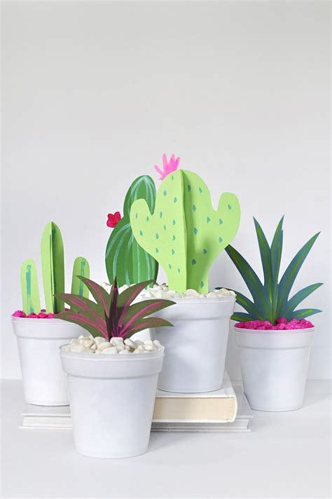 paper cacti  grasses paper cactus easy paper flowers mexican