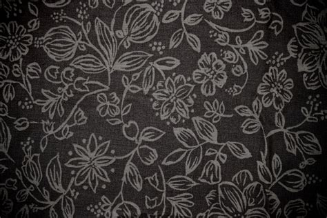 black fabric  floral pattern texture picture  photograph  public domain