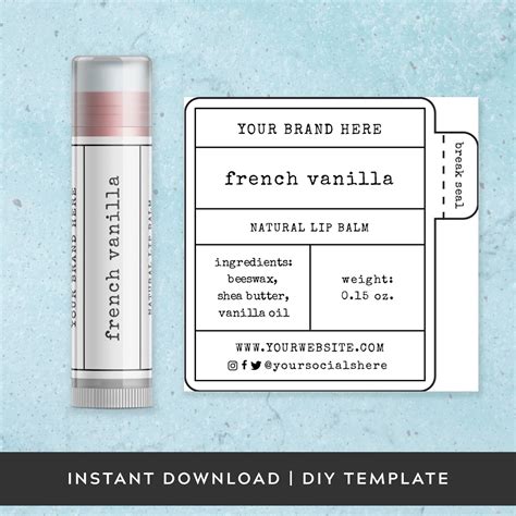 printable lip balm label template