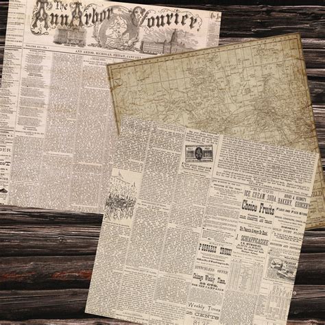 vintage newspapers newsprint digital paper vintage etsy