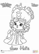 Coloring Whisker Haven Pages Jane Hair Princess Palace Printable Pet sketch template