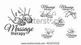 Massage Vector Hands Therapy Medical Therapeutic Types Outline Massages Logos Stock Icons Varieties Body Manual Illustration Set Vectors Negro Masaje sketch template