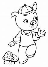 Three Little Pigs Coloring Pages Books sketch template