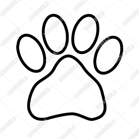 paw clipart paw outline paw print svg paw clipart dog paw etsy