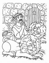 Coloring Daniel Bible Pages Lions Den Printable Praying Color Getcolorings sketch template