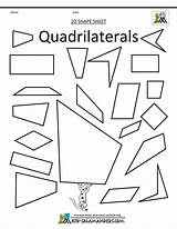 Shapes Quadrilaterals Clip 2d Math Worksheets Grade Pdf sketch template