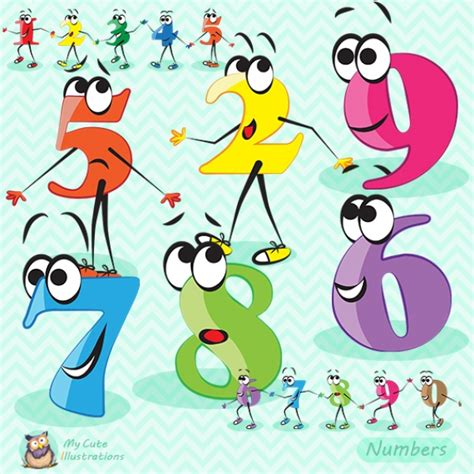 pretty numbers clipart graphics fonts luvly