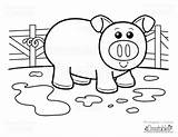 Coloring Printable Piggy Cute Pages Kids Creatables Baby Category May Printablecuttablecreatables sketch template