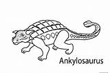 Ankylosaurus Dinosaurs Genus Armored Realistic sketch template