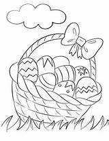 Ausmalbilder Osterkorb Ostern Eiern Ausmalen Osterhase Malvorlagen Wielkanoc Korb Osterbilder Kolorowanka Ostereier sketch template