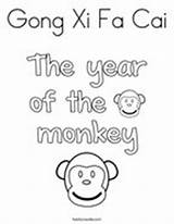 Coloring Year Happy Gong Cai Xi Fa Pages sketch template