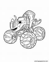 Coloriages Blaze Crusher sketch template