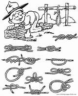 Coloring Pages Scouting Jobs Family People Kids Printable Scout Twist Ropes Teaches Sheets Color Knots Found sketch template