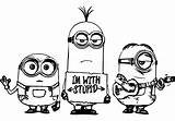 Minions Coloring Color Kids Print Pages Animation Characters Children Beautiful sketch template