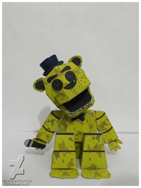 Five Nights At Freddy S Golden Freddy Papercraft By