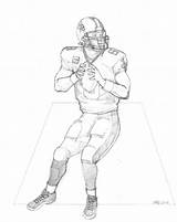 Coloring Football Drawing Nfl Player Pages Cowboys Dallas Drew Brees Players Clipart Cliparts Drawings Logo Realistic Getdrawings Library Comments Coloringhome sketch template