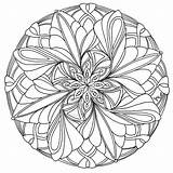 Mandala Coloring Pages Printable Advanced Mandalas Color Level Popular Adults Mandela Flower sketch template