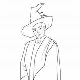 Potter Mcgonagall Professor Minerva Coloringpages101 sketch template