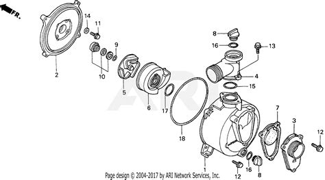 honda wn ax water pump jpn vin wzbv  parts diagram  casing