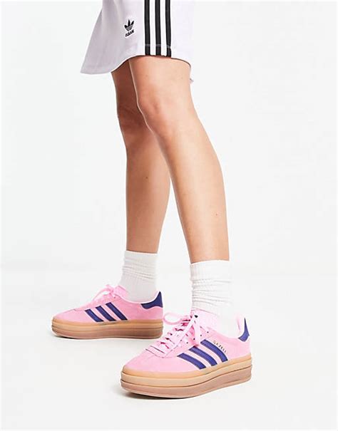 adidas originals gazelle bold platform sneakers  pink  gum sole asos
