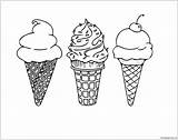 Ice Cream Pages Coloring Kids Color Food sketch template