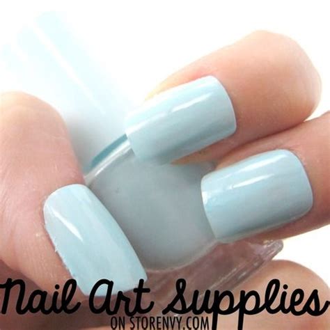 hint  blue light pale sky blue nail polish mini teaser size