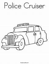 Coloring Police Cruiser Car Old Fashioned Built California Usa Print Twistynoodle sketch template