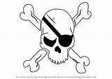 Pirate Skull Draw Skulls Drawing Step Tutorials sketch template