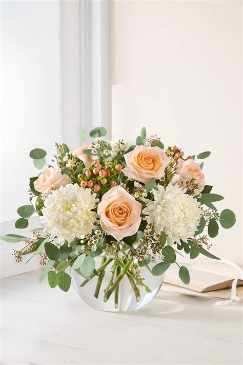 Flower Delivery By 1 800 Flowers Peach Splendor By Southern Living