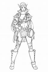 Concept Character Elf Eva Warrior Costume Widermann Sketches Elfe Coloring Pages Characters Bard Fantasy Inspiration Portraits Bd Comic High sketch template