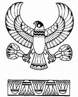 Horus Egyptian Coloringhome Pharaoh Emblem Egipto Designlooter sketch template