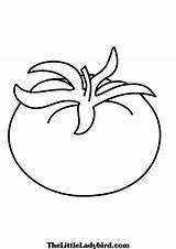 Tomato Coloring Pages Vegetables Kids Getcolorings Color Printable Getdrawings sketch template