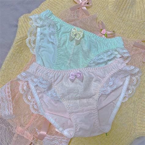 sissy cotton soft waxy lace panties mens sexy lingerie