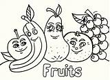 Coloring Fruit Pages Faces Fresh Kids sketch template