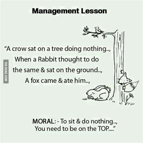Management Lesson A Crow Sat On A Tree Doing Nothing A