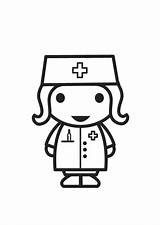 Enfermera sketch template