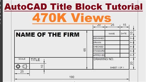 autocad title block creation tutorial complete youtube