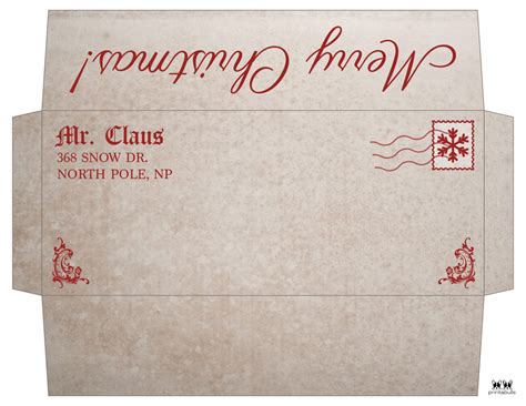 santa envelopes  printables printabulls