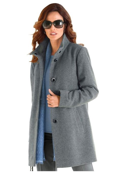 lange jas met staande kraag grijs jas mode kleding patronen
