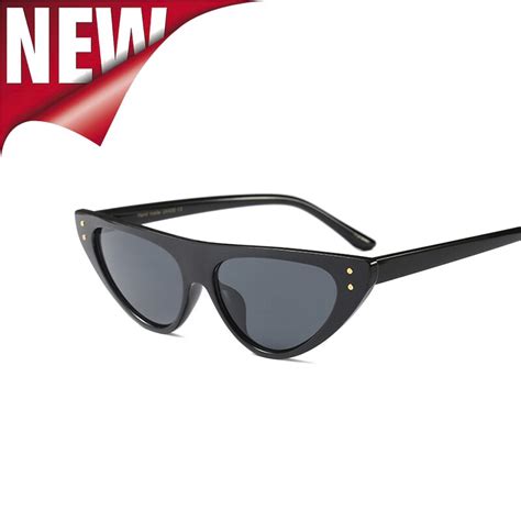 juli retro cat eye sunglasses for women small designer rivet shade