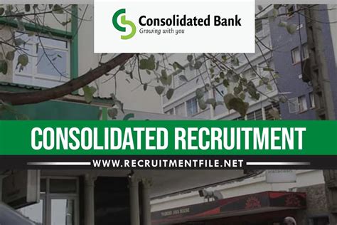 consolidated bank recruitment  application form portal