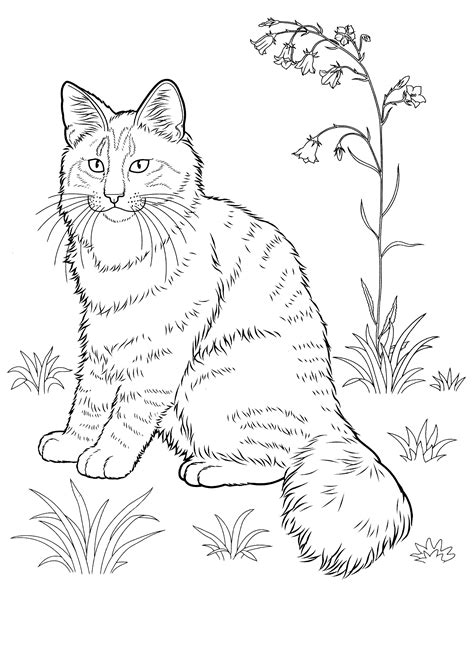 cat coloring page  adults coloring page  kids coloring home