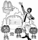 Coloring Mcdonald Ronald Mcdonalds Pages Fry Guys Meal Happy Printable Kids Contest French Logo Paper Print Excellent House sketch template