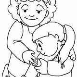 Coloring Pages Care Kindness Taking Daughter Mother Sharing Friend Together Toys Her sketch template