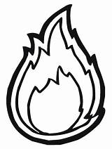 Fire Printable Flames Flame Pages Clipart sketch template