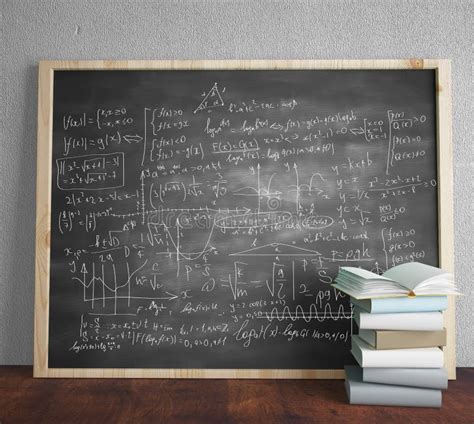 blackboard  drawing formulas stock photo image  chart commercial
