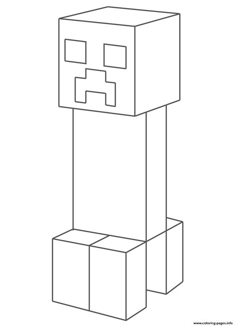 creeper minecraft coloring pages