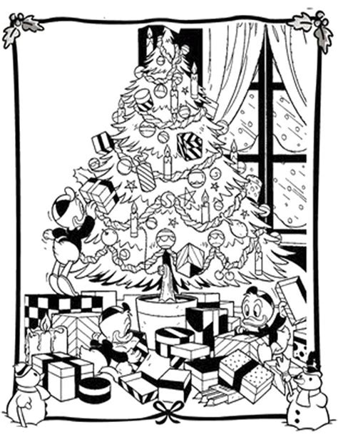 tree coloring page disney christmas tree mailing presents coloring home