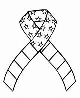 Memorial Coloring Pages Ribbon Soldier Printable sketch template